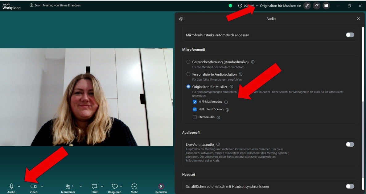 Zoom Einstellungen für die Online Rückführung- Anweisungen